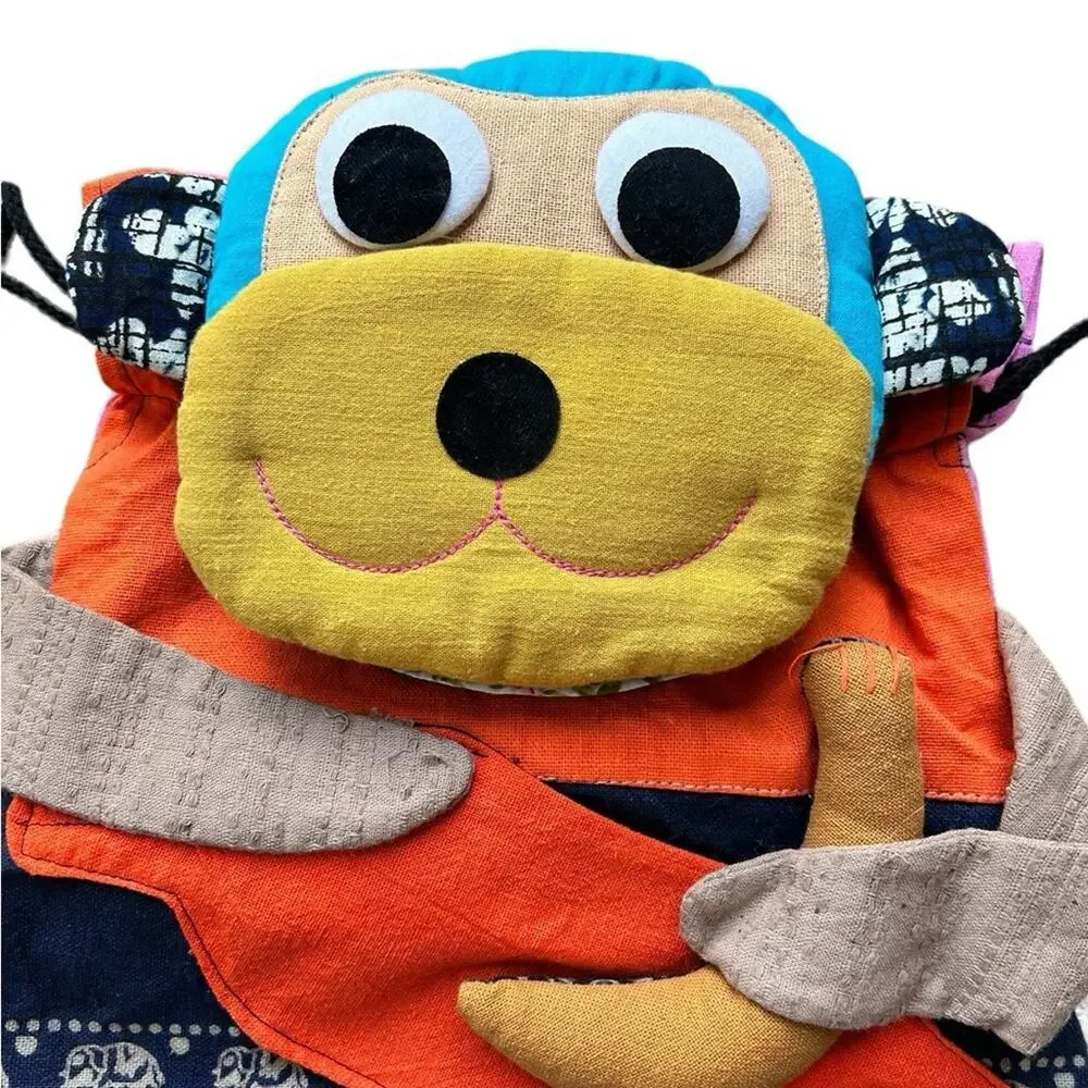 Kids monkey hippie backpack